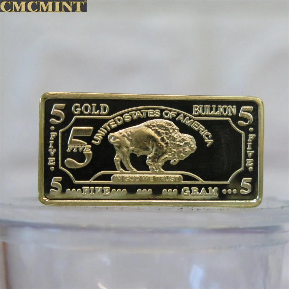 1 Gram Indium Buffalo Coins with Plastic Case Packing