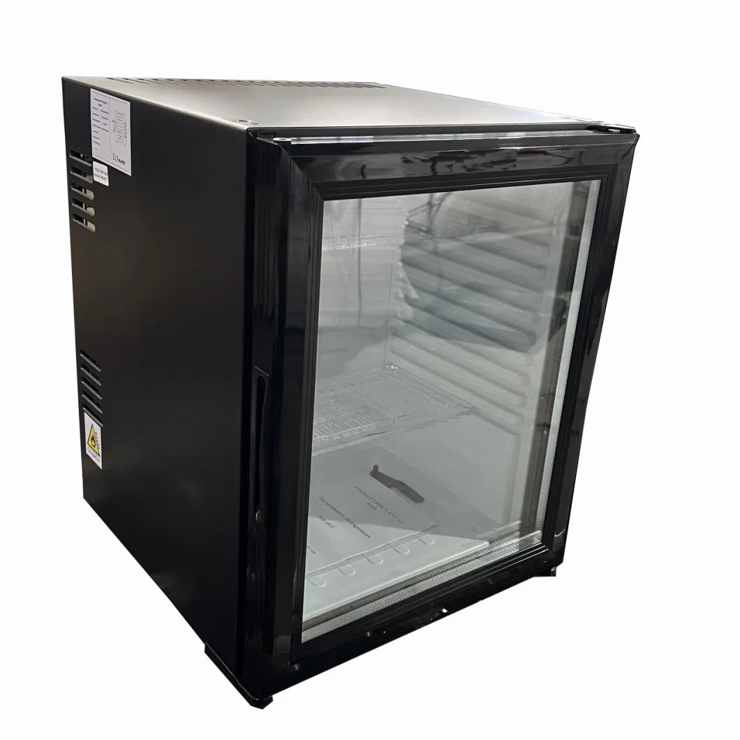 Table Top Mini Fridge Glass Door Minibar for Guest Room and Office