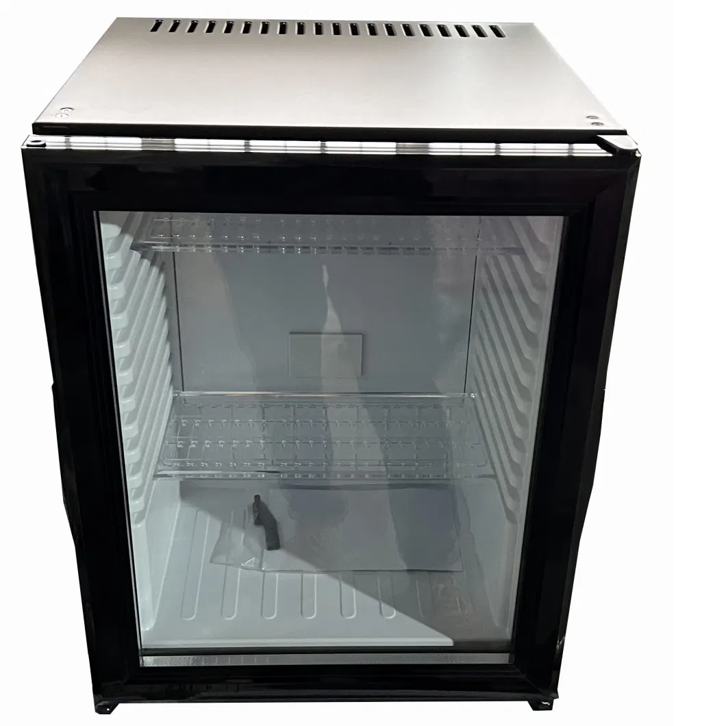 Table Top Mini Fridge Glass Door Minibar for Guest Room and Office