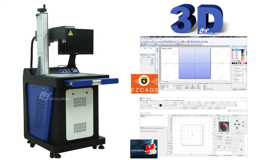 2.5D 3D 50W 60W 100W Jpt Mopa Fiber Laser Marking Machine (Option for a motorised X-Y axis)