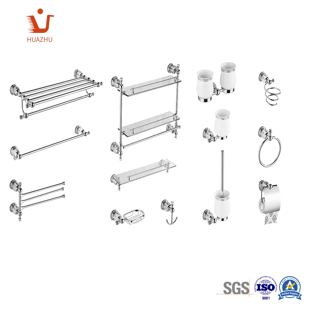 OEM Factory Direct Sales Custom Zinc Alloy Stainless Steel Bathroom Accessories Wall Mounted Hardware Set