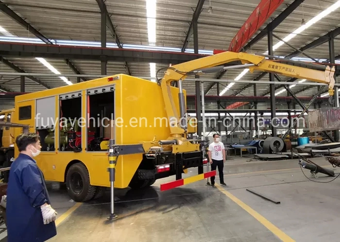 4WD 4X4 Dongfeng 190HP Vehicle Maintenance Mobile Workshop Van Truck with Arc Gas Welding Machine