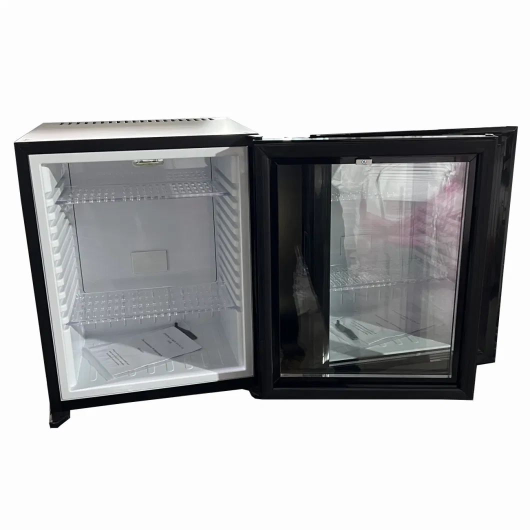 Table Top Mini Fridge Glass Door Minibar for Guest Room and Office