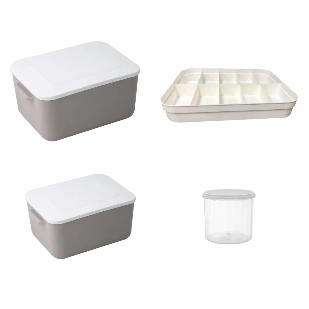 Dormitory Bedroom Underwear Storage Box Sealed Cans Plastic Household Dustproof Wardrobe Underwear Finishing Artifact Can Be Superimposed 8 Sets