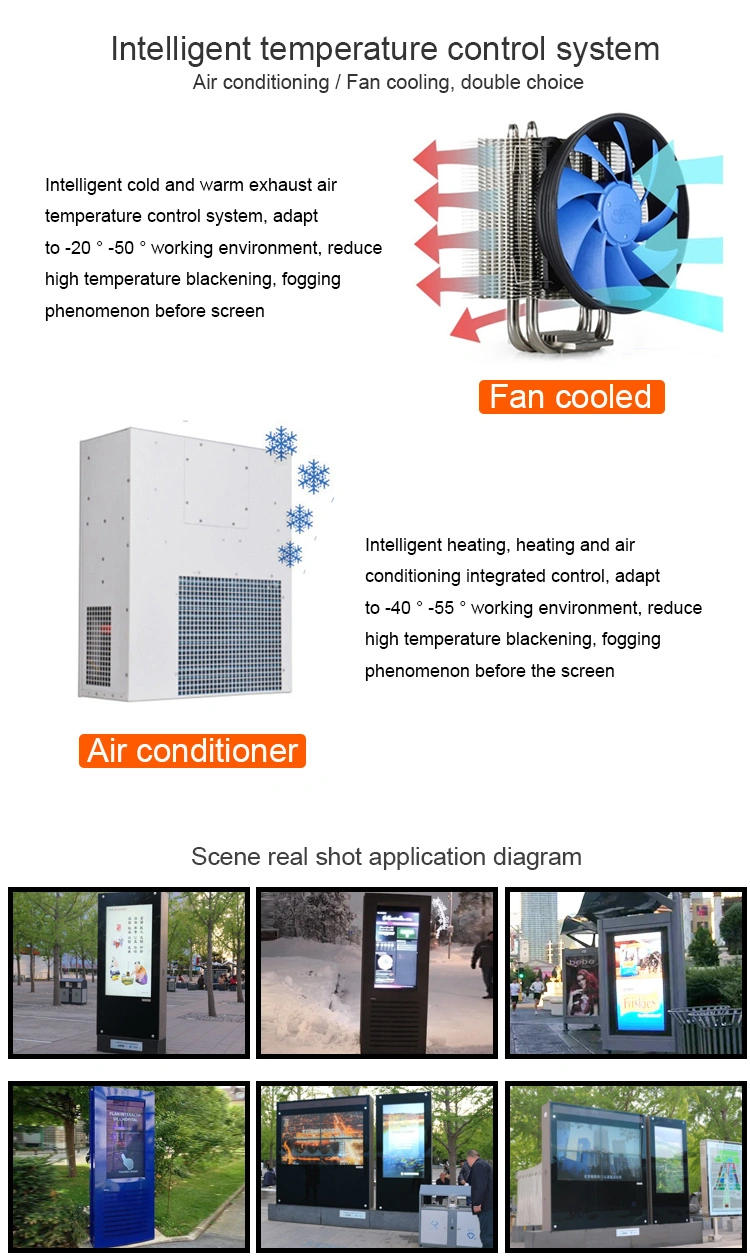 Outdoor 55 Inch Interactive Touchscreen LCD Advertising Display with EV Charging Station