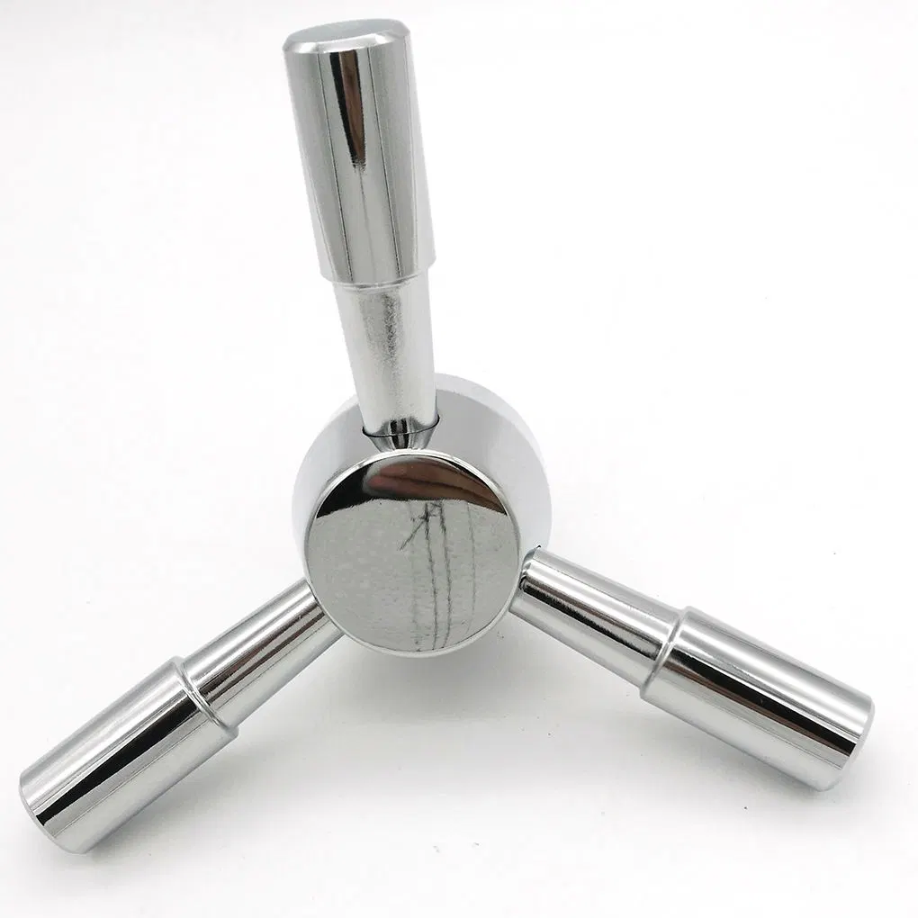 Zinc Chrome Plate 3 Spoke Safe Handle for Gun Boxes