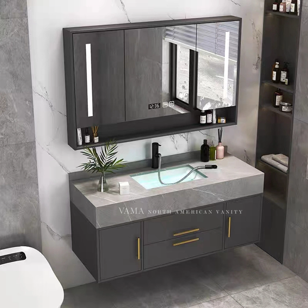 Vama Customized New Trends Washroom Cabinet Modern Elegant Style Bathroom Vanity