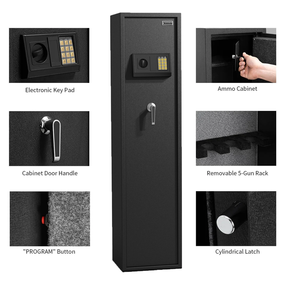 Small Metal Steel Electronic Digital Fingerprint Diometric Gun Storage Security Cabinet