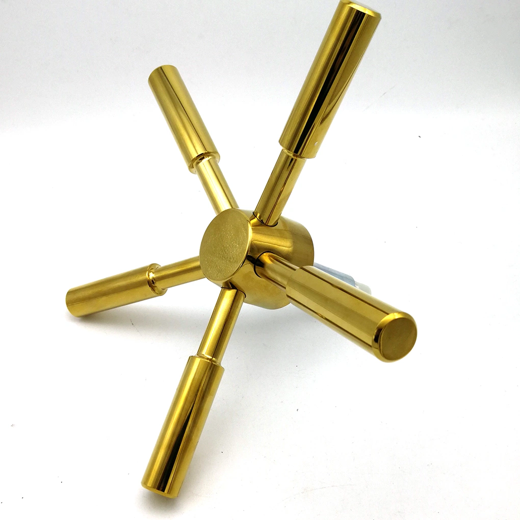 OEM /ODM Price Five Spoke Brass Color Safe Handle for Gun Safe