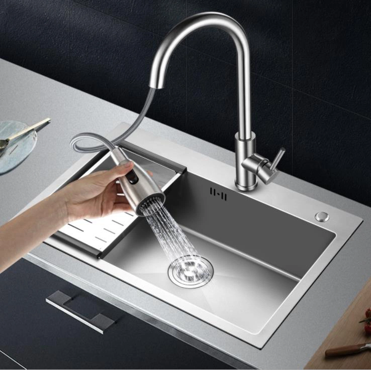 Best-Selling Undermount Sink Stainless Steel Brush Single Bowl Sink with Accessories for Kitchen