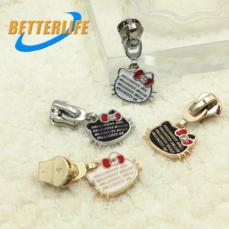 Wholesale Handmade Custom Design Leather Silicone Plastic Metal 5# Handbag Pulls Micky Zipper Puller Garment Accessories