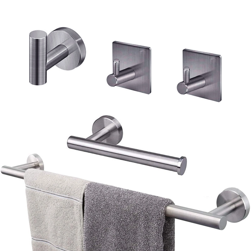 304 Bath Bathroom Hardware Sets Brushed Bathroom Accessories Set Gold