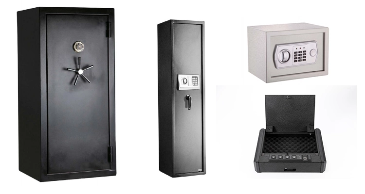 2021 Black Steel Metal Cabinet Digital Gun Safe Box