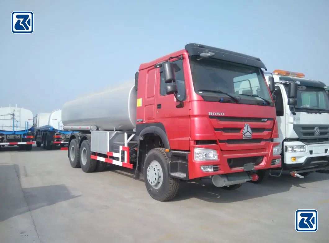 Sinotruk HOWO 6X4 6000 Gallon Diesel Oil Transporter Capacity Fuel Tanker 20000 Liters Oil Tank Truck with Gun