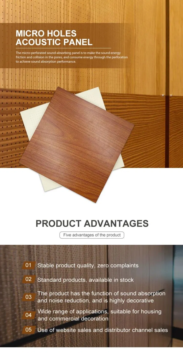 Perforated Strip Acoustic Wall Panels for Interiors