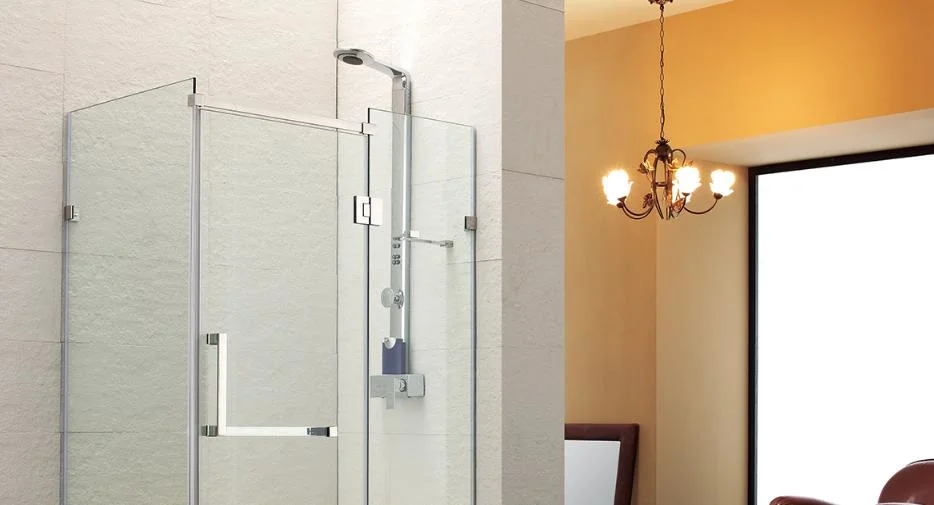 OEM Bathroom Shower Glass Enclosure Hardware Fittings Grab Bar Single Side Door Handle &amp; Towel Bar Combo