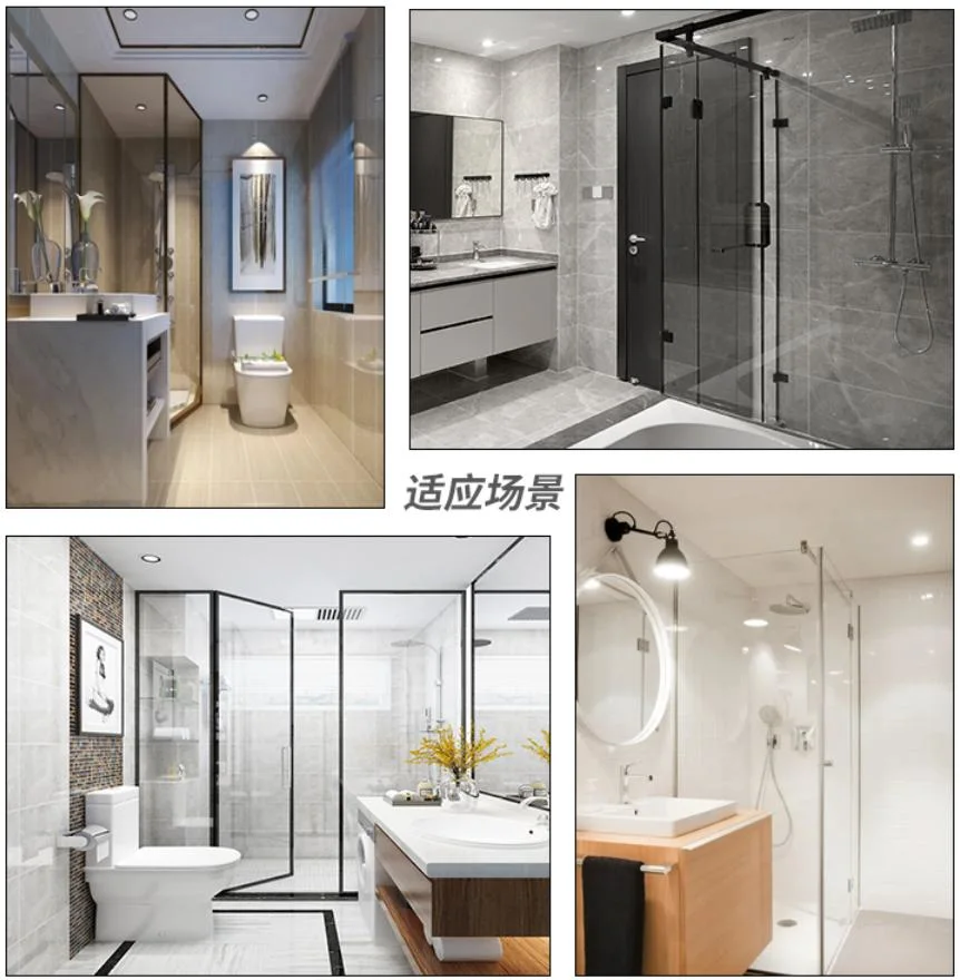 OEM Bathroom Shower Glass Enclosure Hardware Fittings Grab Bar Single Side Door Handle &amp; Towel Bar Combo