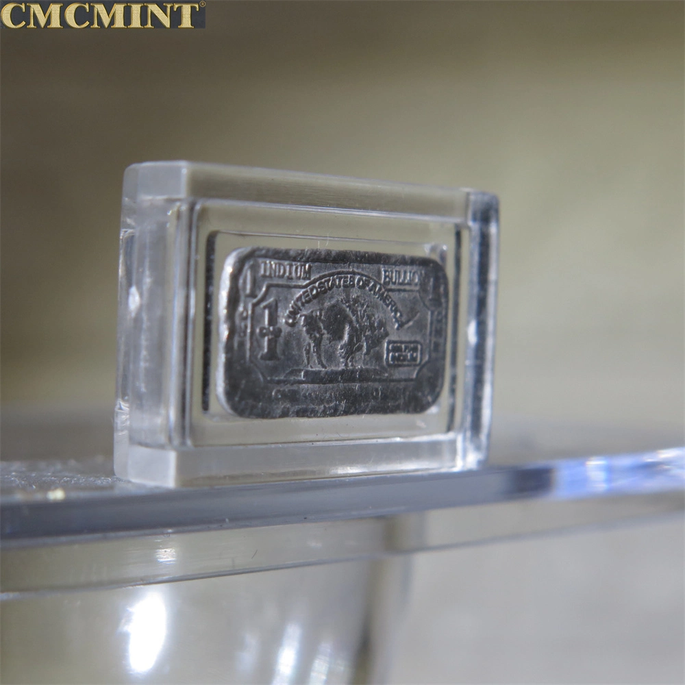 1 Gram Indium Buffalo Coins with Plastic Case Packing