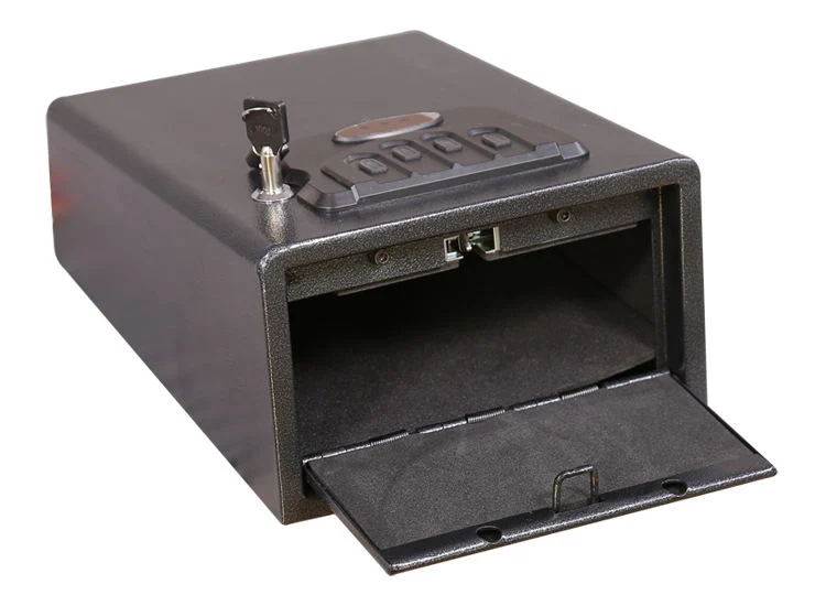 Pistol Hand Gun Safes, Heavy Steel Construction Portable Small Metal Quick Access Portable Gun Safe Box Pistol Safe/