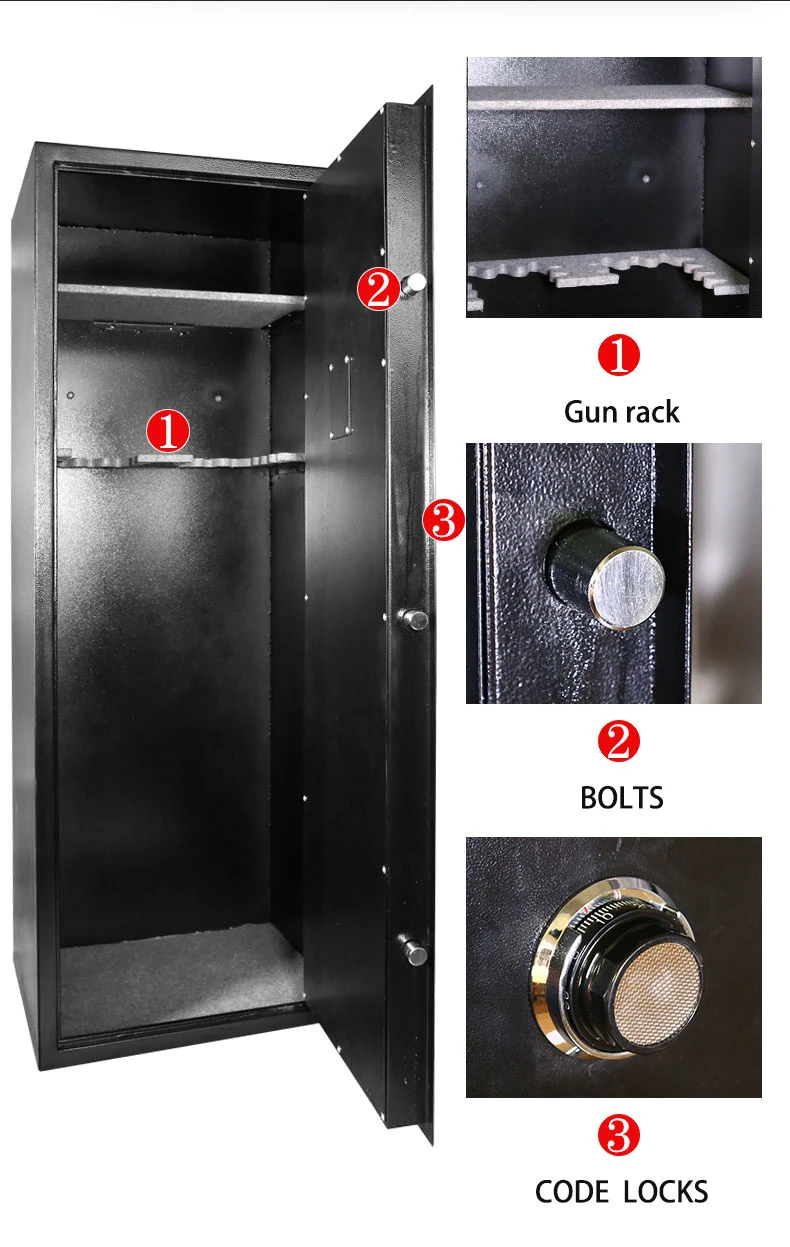 Mechanical Combination Lock Cabinet Gun Rifles Safe Storage Long Gun Safe Gun Cabinet