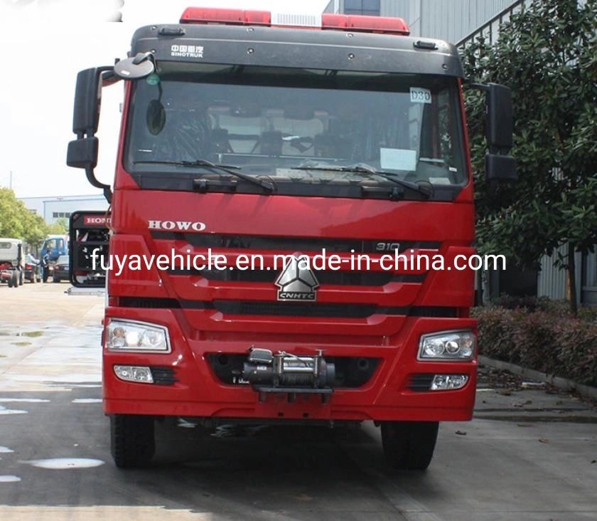 Sinotruk HOWO 4X2 Fire Engine Truck 5tons 5cbm 5000liters Water Tank Fire Rescue Truck with 5 Tons Powerful Crane for Sale