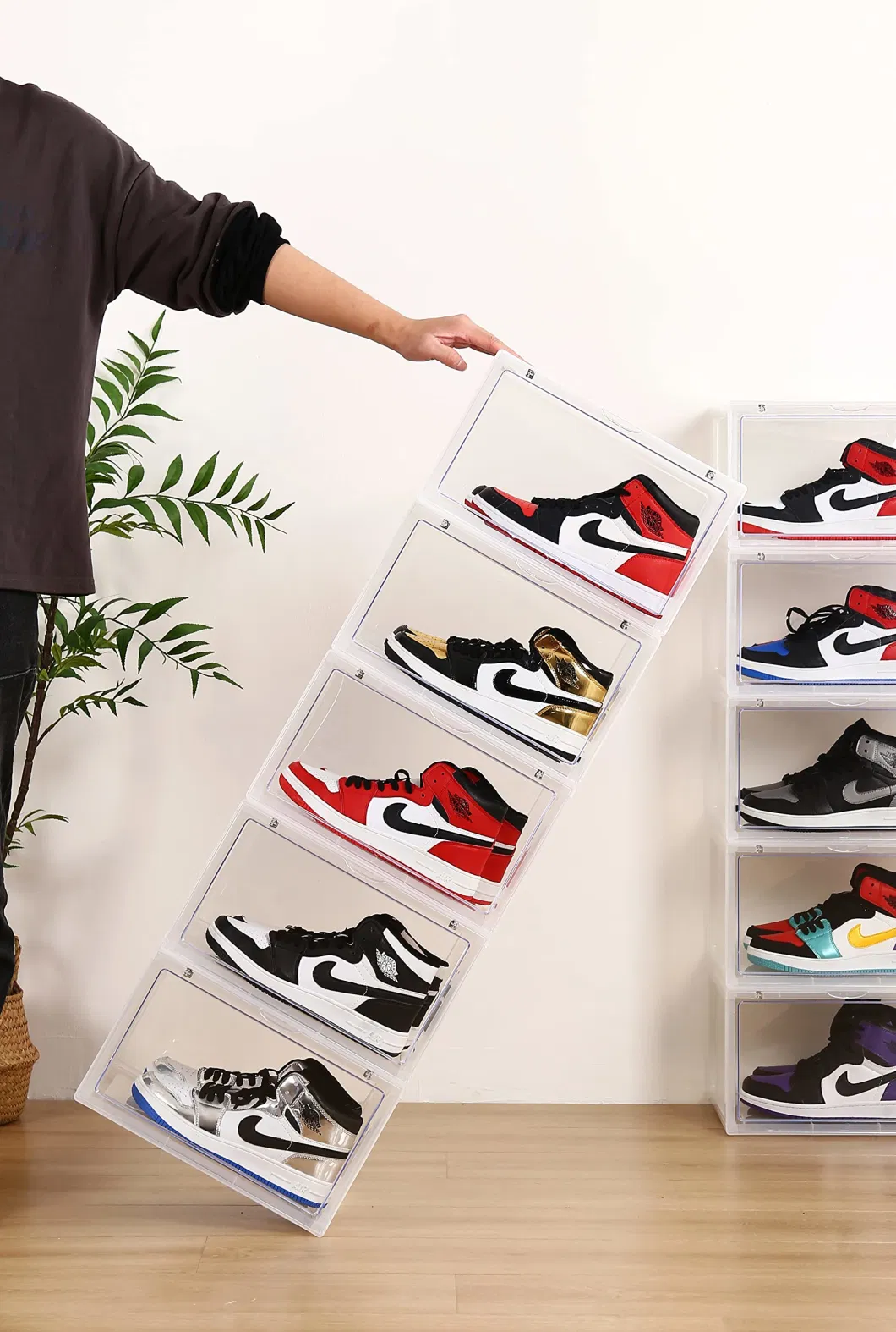 Shoe Box Can Be Used as a Storage Box Clear Plastic and Acrylic Free Combination Can Be Stackable Store Men Shoes and Women Shoes Shoes Cosmetics Books Toys