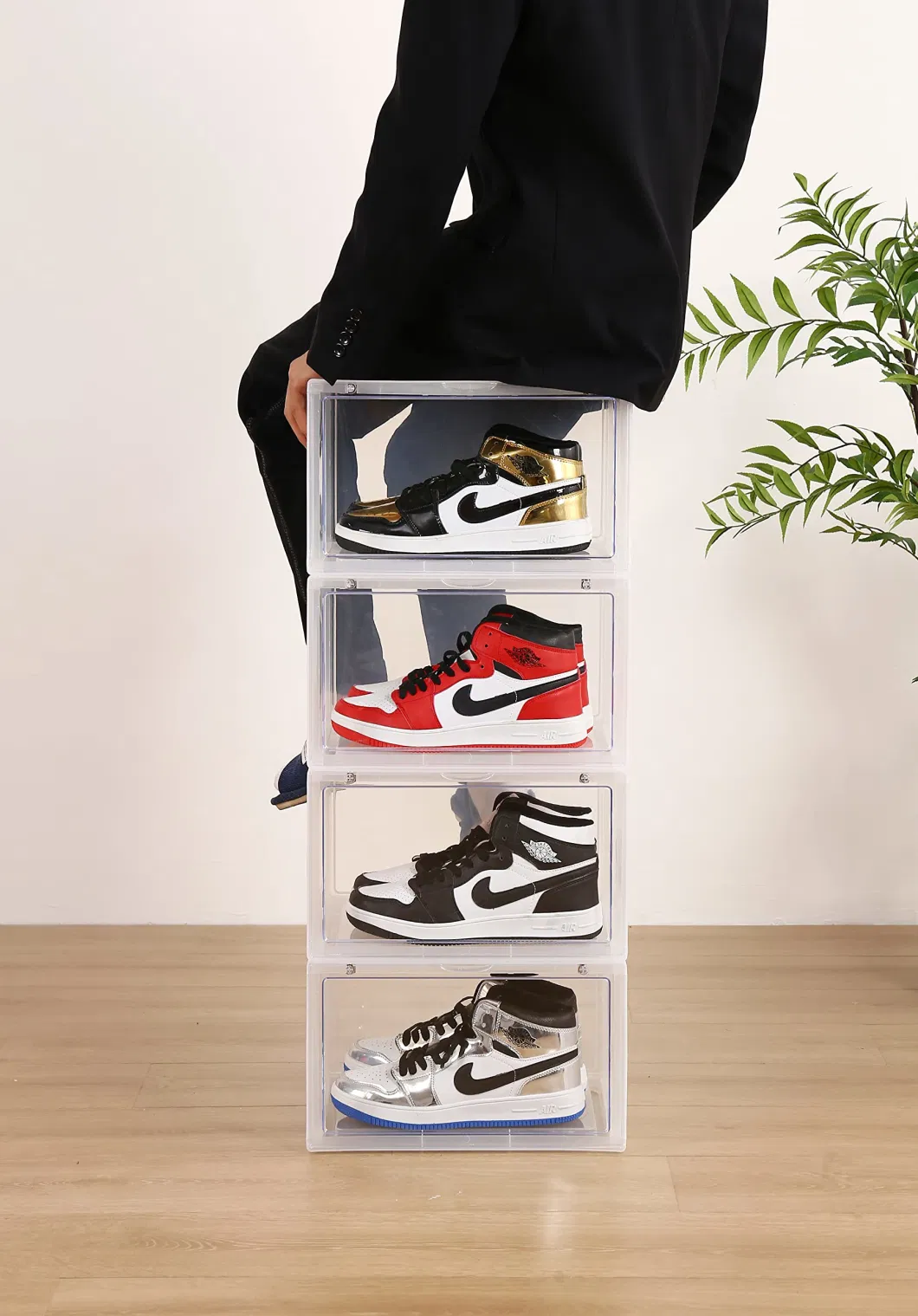 Shoe Box Can Be Used as a Storage Box Clear Plastic and Acrylic Free Combination Can Be Stackable Store Men Shoes and Women Shoes Shoes Cosmetics Books Toys