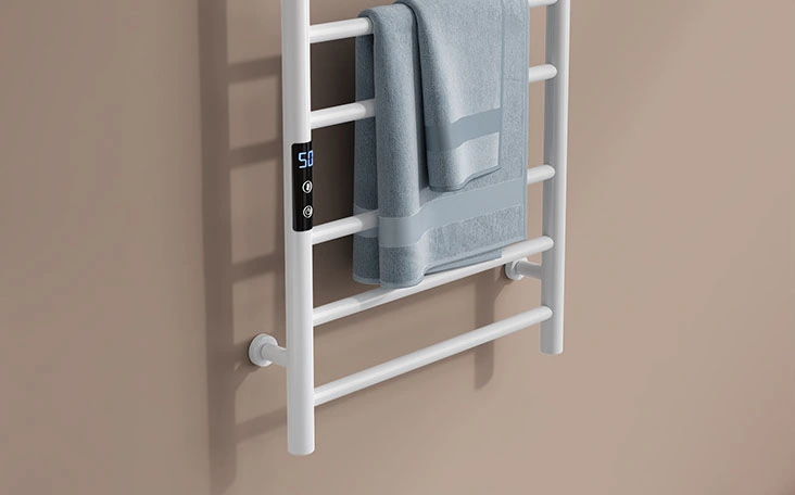 7-Bar Electric Towel Dryer Heated Towel Rack with Timer and Smart Temperature Control