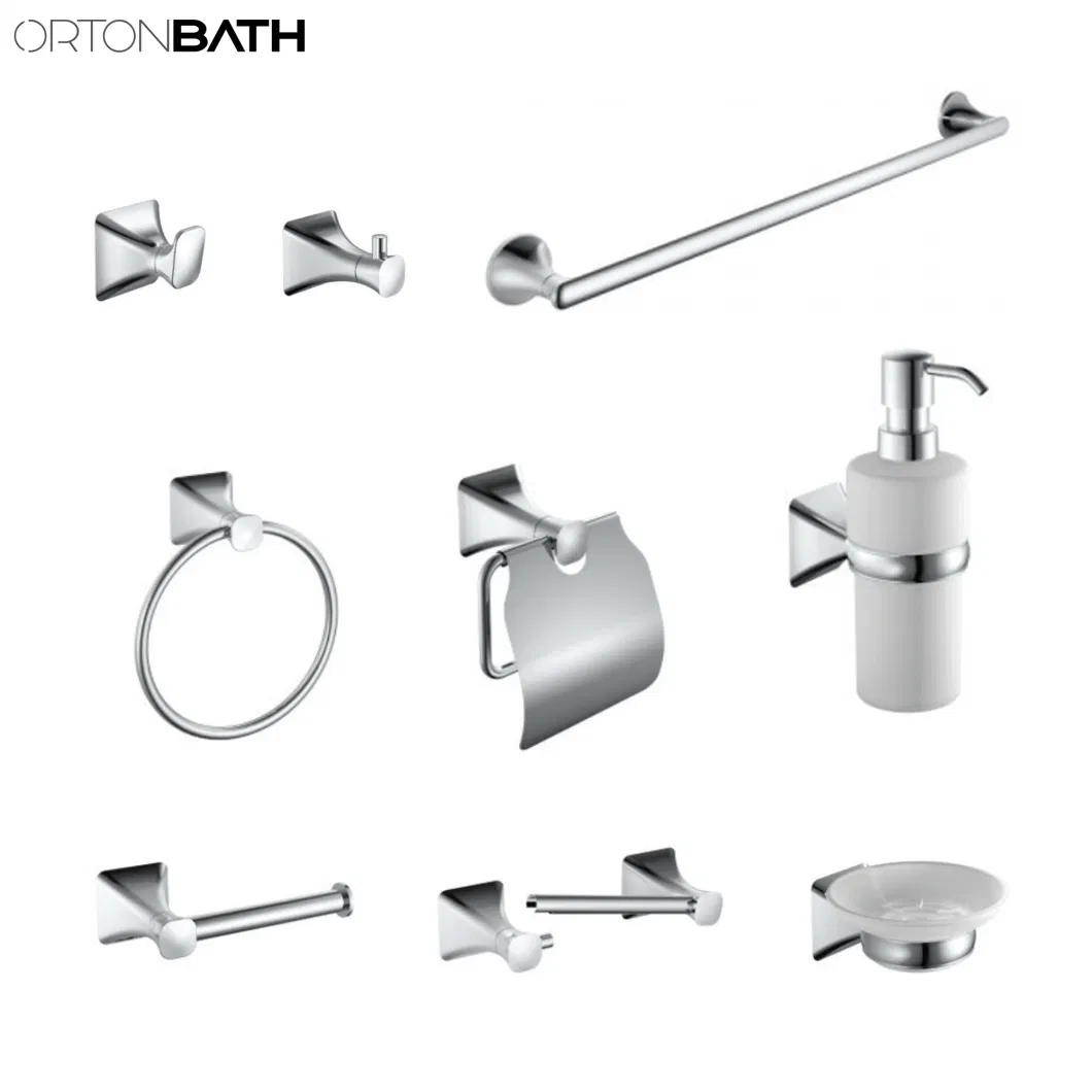 High End 5 Star Hotel Toilet Rose Gold Chrome Gun Metal Silver Bathroom Accessories Set