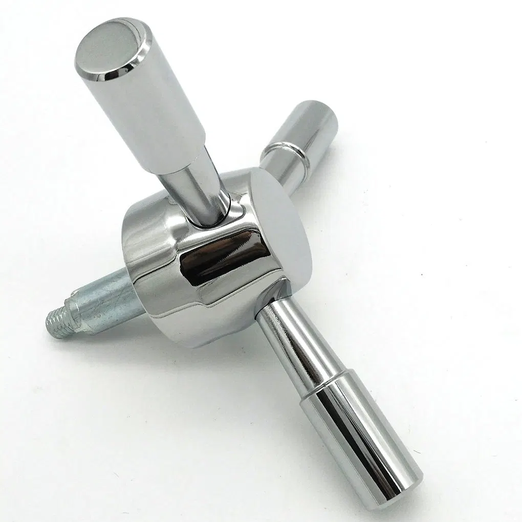 Zinc Chrome Plate 3 Spoke Safe Handle for Gun Boxes