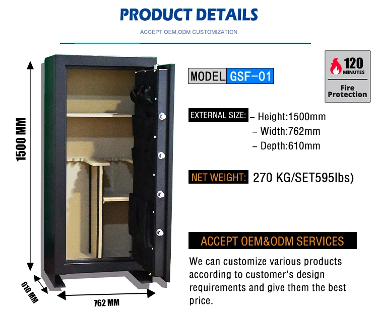 Large Capacity Gun Display Safe Cabinet