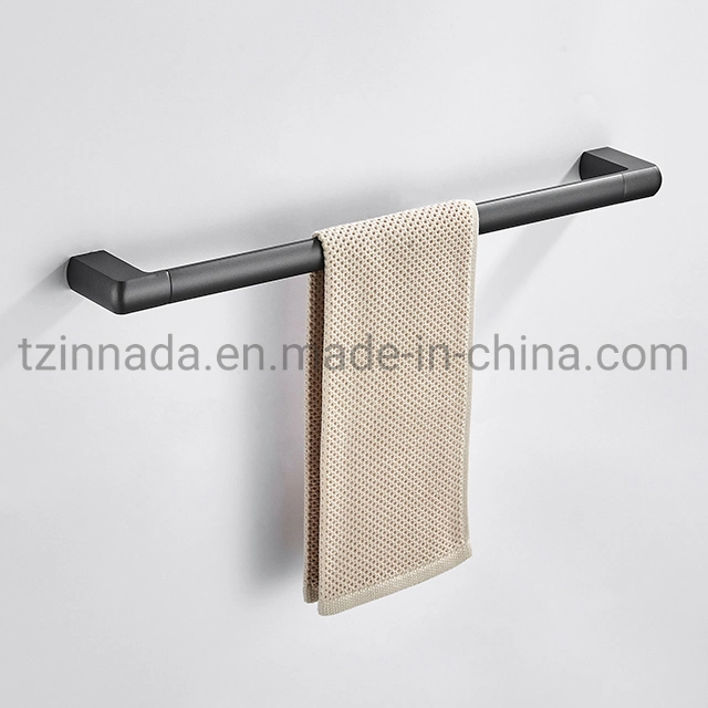 Wall Mounted Brass Gun Black Bathroom Towel Shelf Matt Black Towel Racks Towel Bars (NC6180-GB)