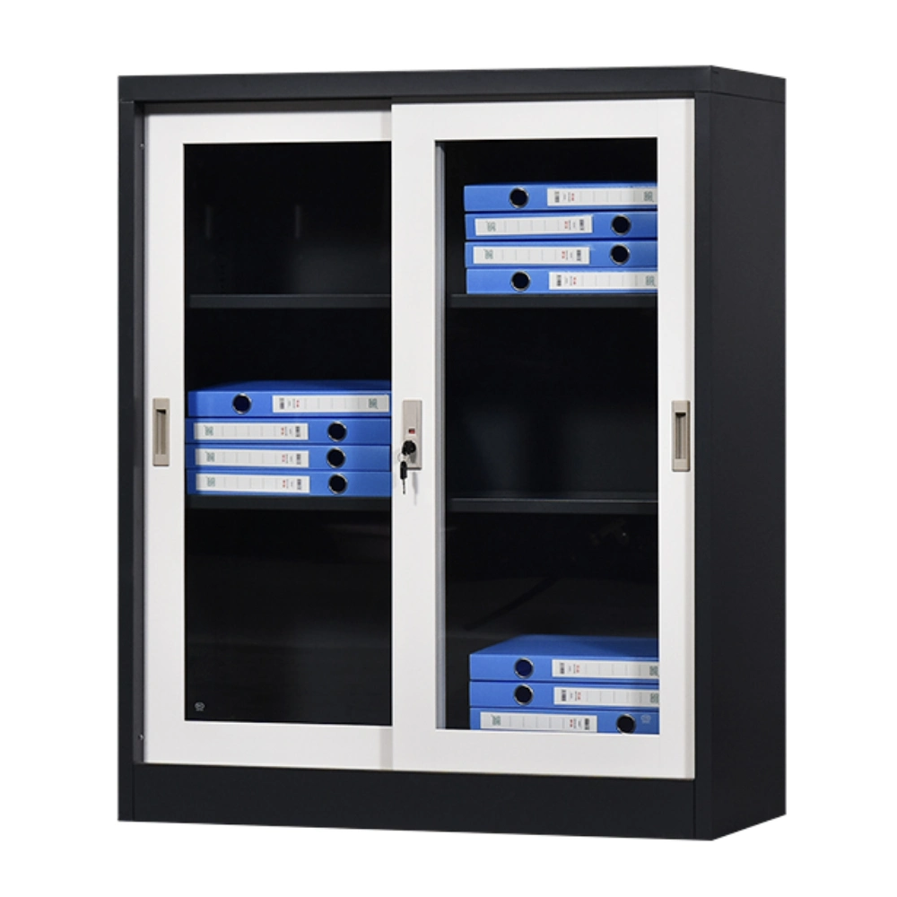 Glass Door Sliding Door Cabinet (metal)