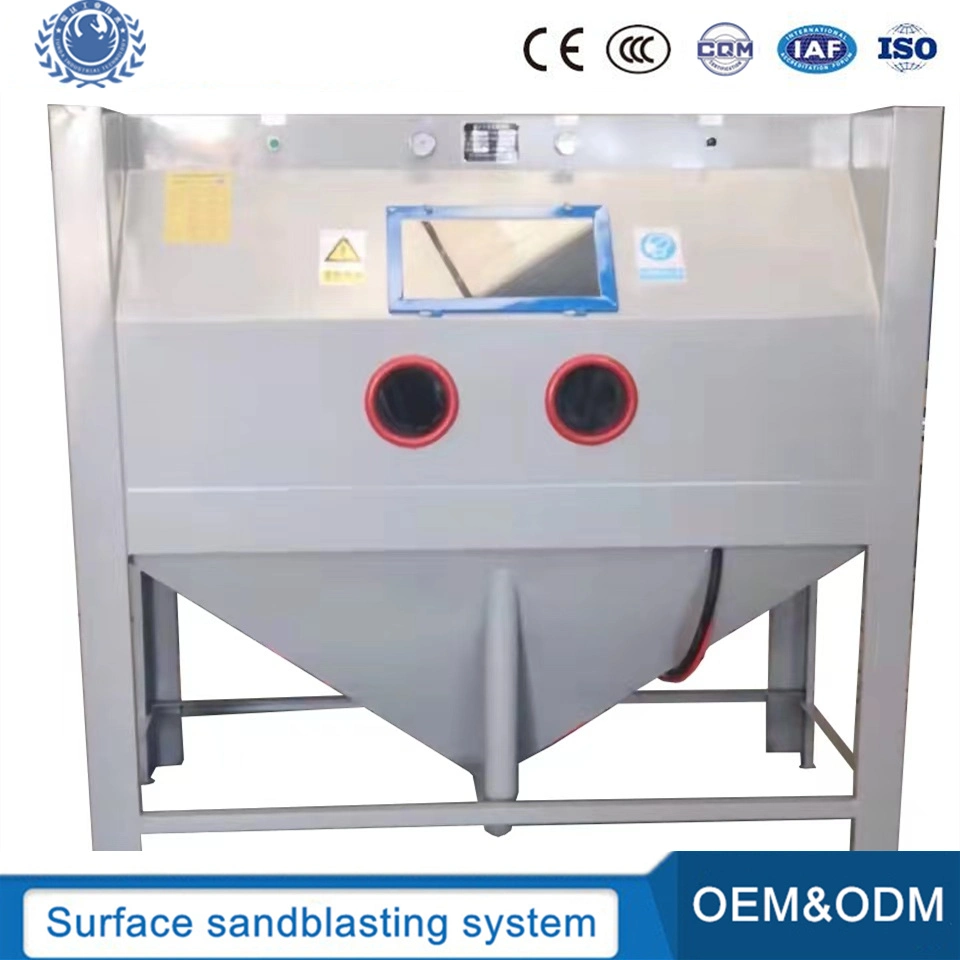 Automatic Conveyor Belt Sandblasting Machine Cabinet with 10PCS Guns