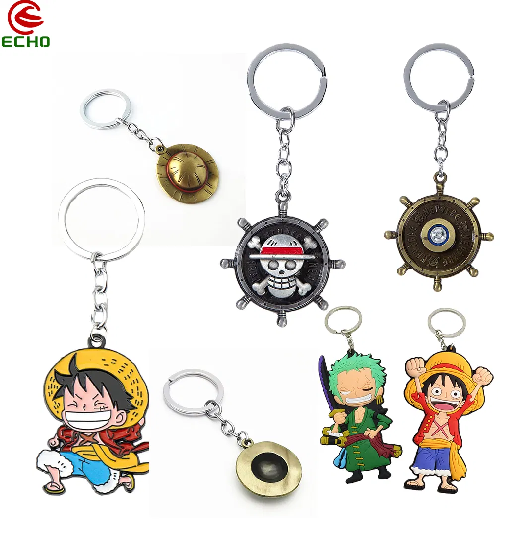 Baby Sos Alarm 2022 Promotional Gift Soft Rubber PVC Keyring 3D Design Moveable Metal Crafts Enamel Car Decoration Accessories One Piece Keychain