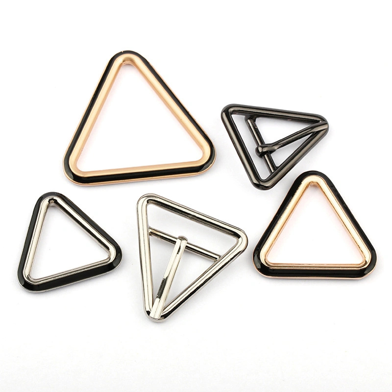 Garment Accessories with/Without Pin Adjustable Metal Triangle Buckle