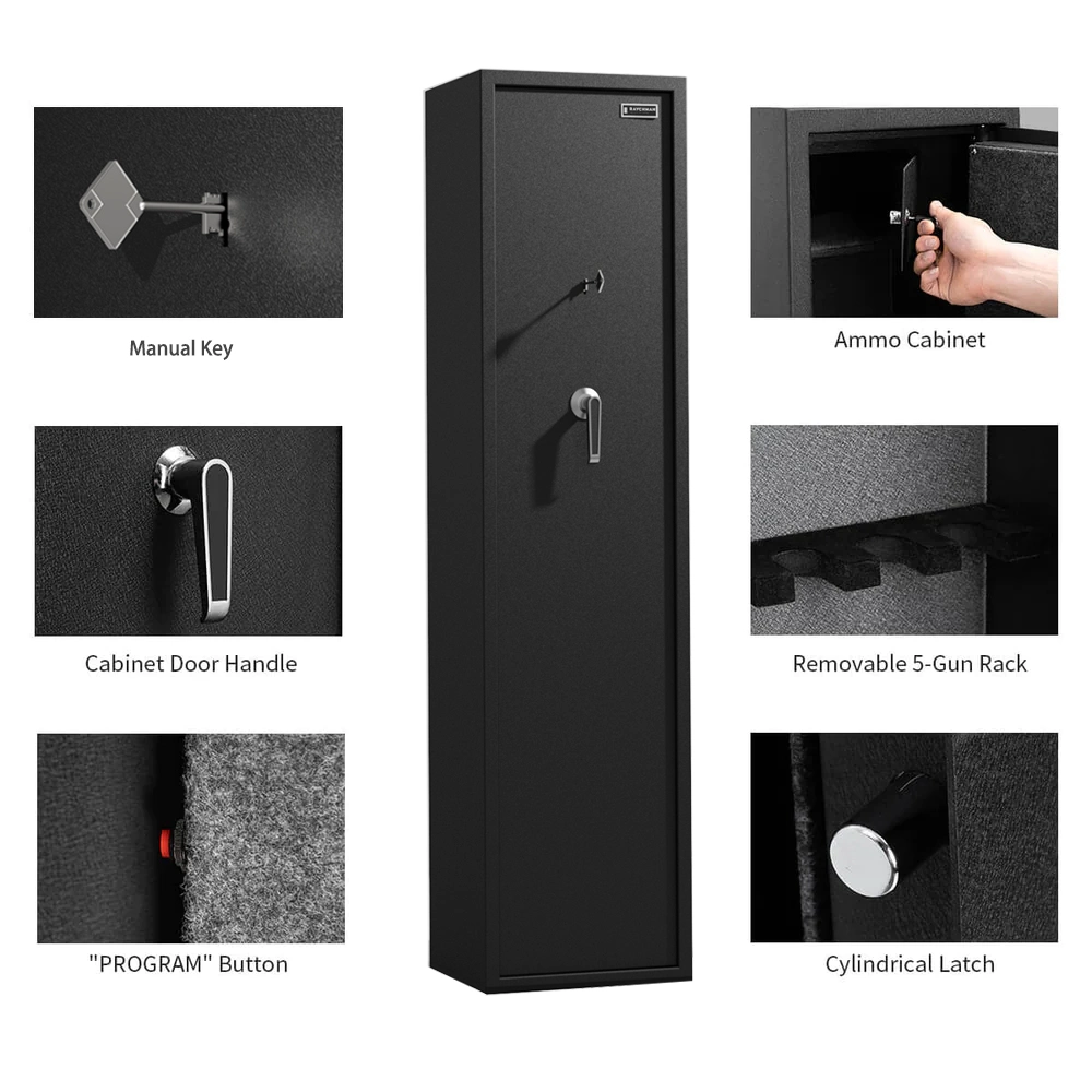 5 Guns Keylock Gun Safe