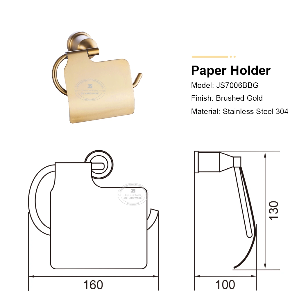 Spot New Products Gun Grey Hotel Paper Holder with High-End Quality