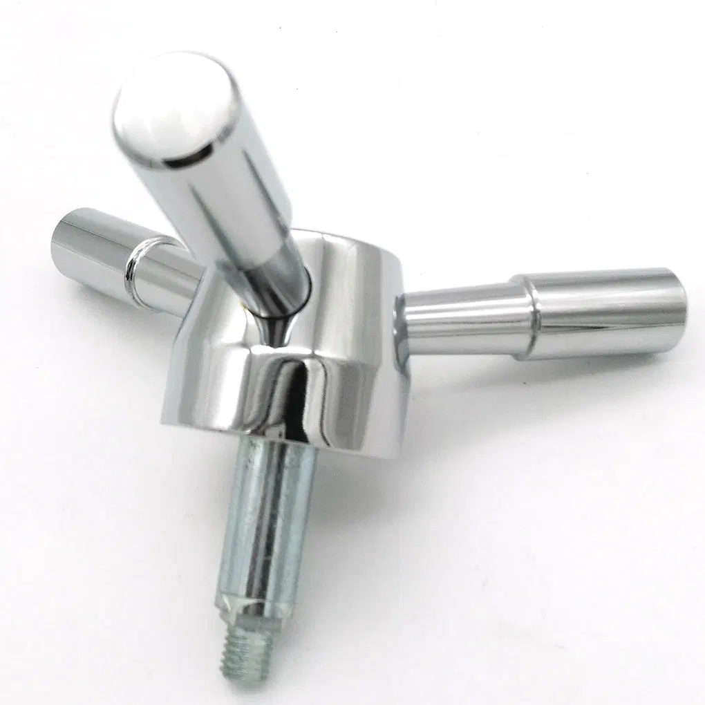 Zinc Chrome Plate 3 Spoke Safe Handle for Gun Boxes