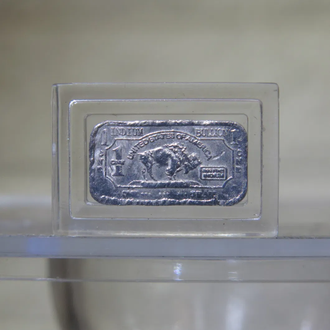 1 Gram Indium Buffalo Coins with Plastic Case Packing