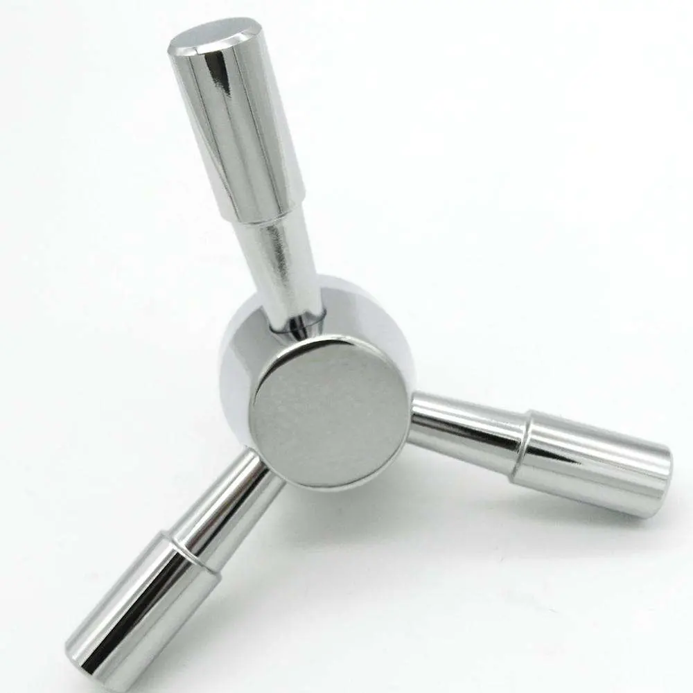 Zinc Chrome Plate 3 Spoke Safe Handle for Gun Boxes