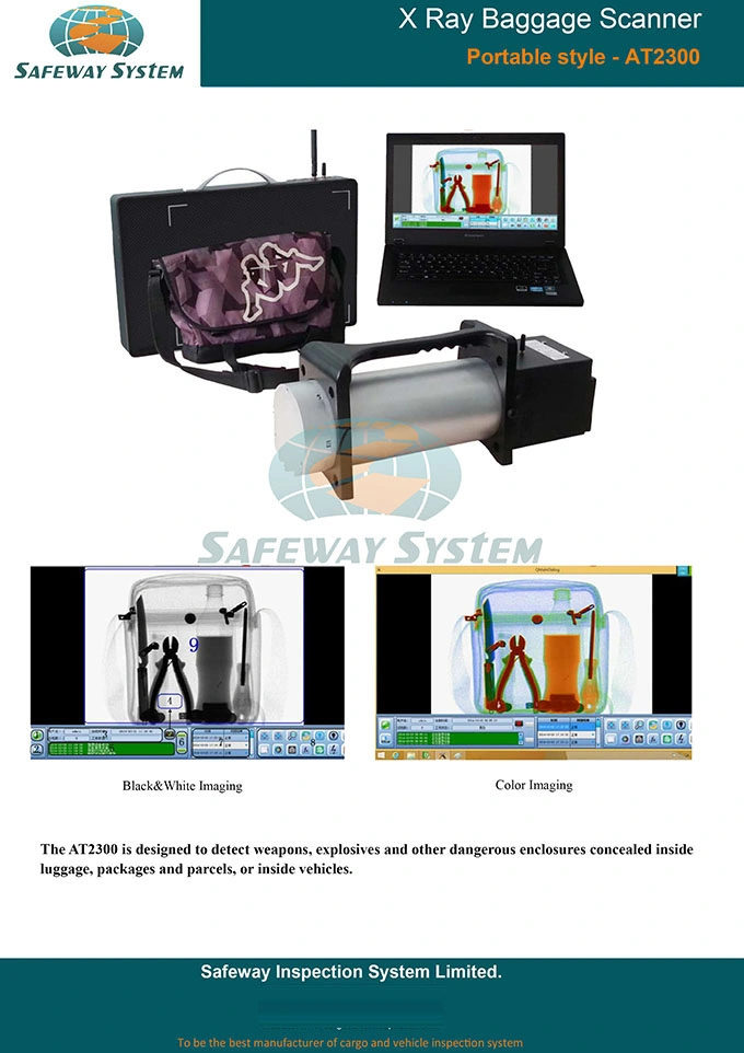 High Penetration Portable X Ray System At2300 for Small Package Inspection Equipment Portable X-ray Baggage Scanner