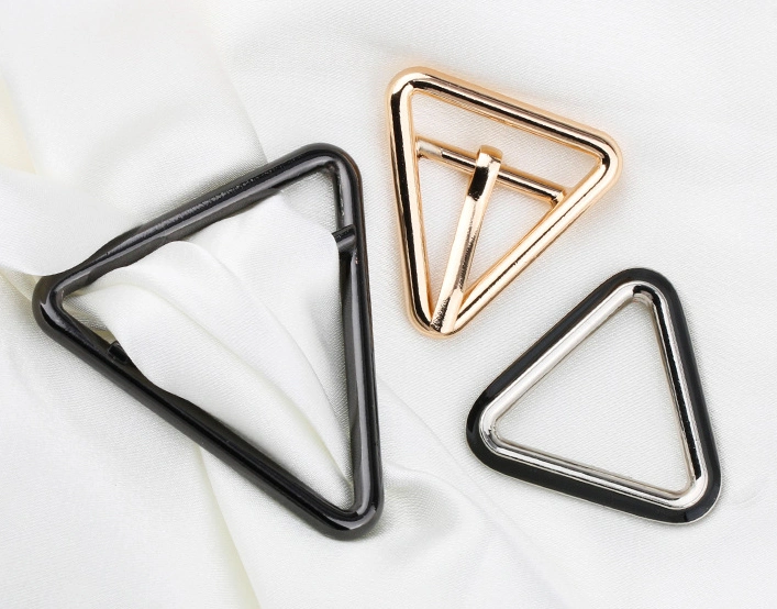 Garment Accessories with/Without Pin Adjustable Metal Triangle Buckle