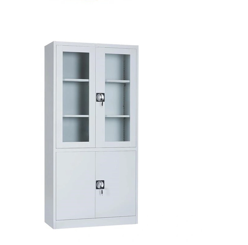 Modern Design Office Furniture 2 Glass Door Steel Filing Cabinet