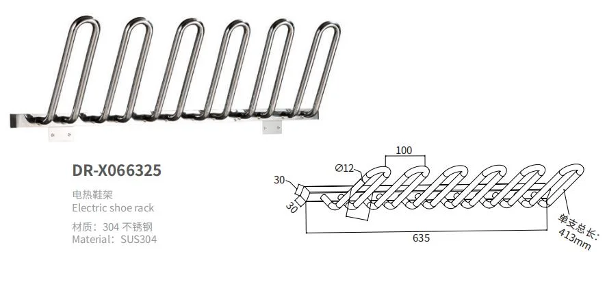 Stainless Steel Electric Drying Shoe Rack Heating Drying Water Boot Rack