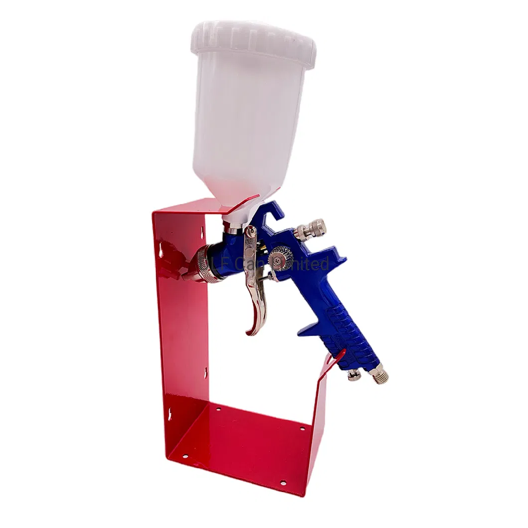 Red Color Strong Metal Spray Gun Holder Stand for Wall Displaying