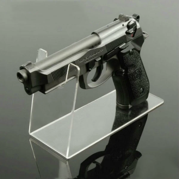 Clear Acrylic Gun Display Stand Pistol Display Rack