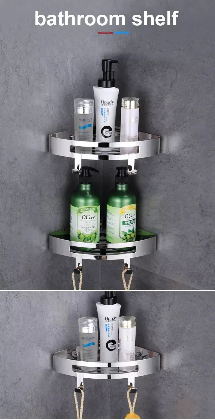 Bathroom Shelf Hanging Wall Corner Storage Rack Shower Shelf Kitchen Organizer Rack Bathroom Accessories Bathroom Racks