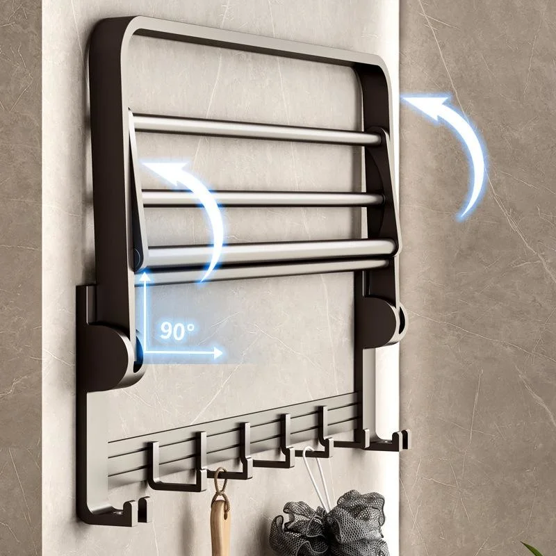 Bathroom Accessories Bathroom Hardware Towel Rack Hanging Gun Gray Towel Rack Set