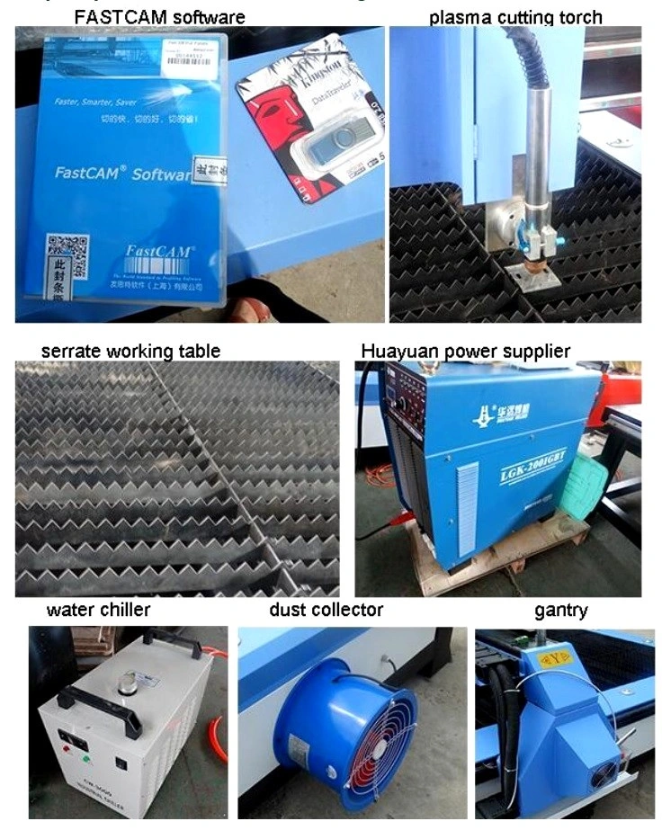 Clean Cuts 1530 Metal Plasma Cutting Machine 1325 China Cheap 100A Plasma Cutter Metal Price